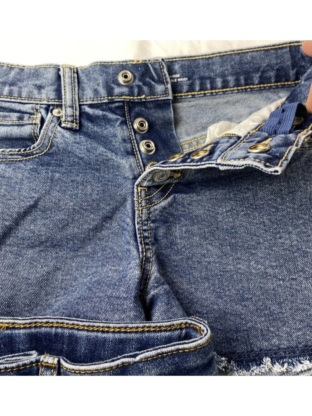 Bundle of 6 Girls Blue Denim Jeans & Shorts SIZE 7 Old Navy & Jumping Beans - Picture 4 of 11